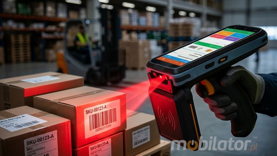 Mobilne terminale magazynowe z NFC, 6 calowym ekranem