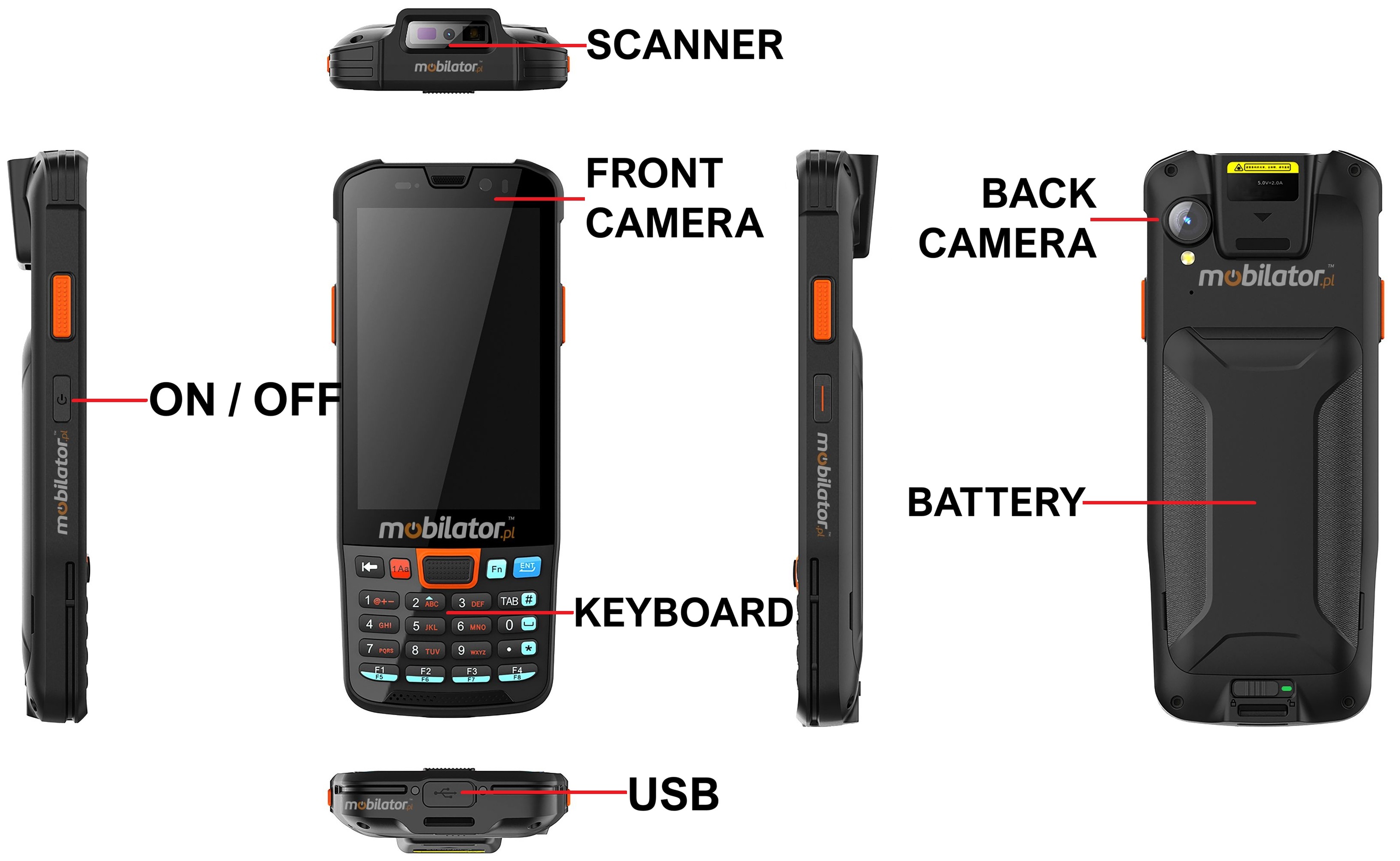 The MobiPad P3600KH military-grade data collector for companies is waterproof and shockproof