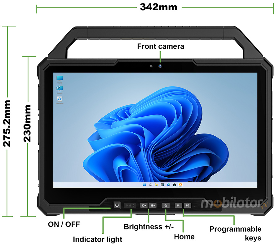 13.3" multifunctional tablet with Windows 11 Pro license