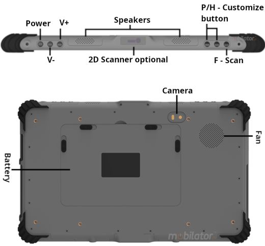 Reinforced tablet MobiPad T1300U-D01 128GB SSD