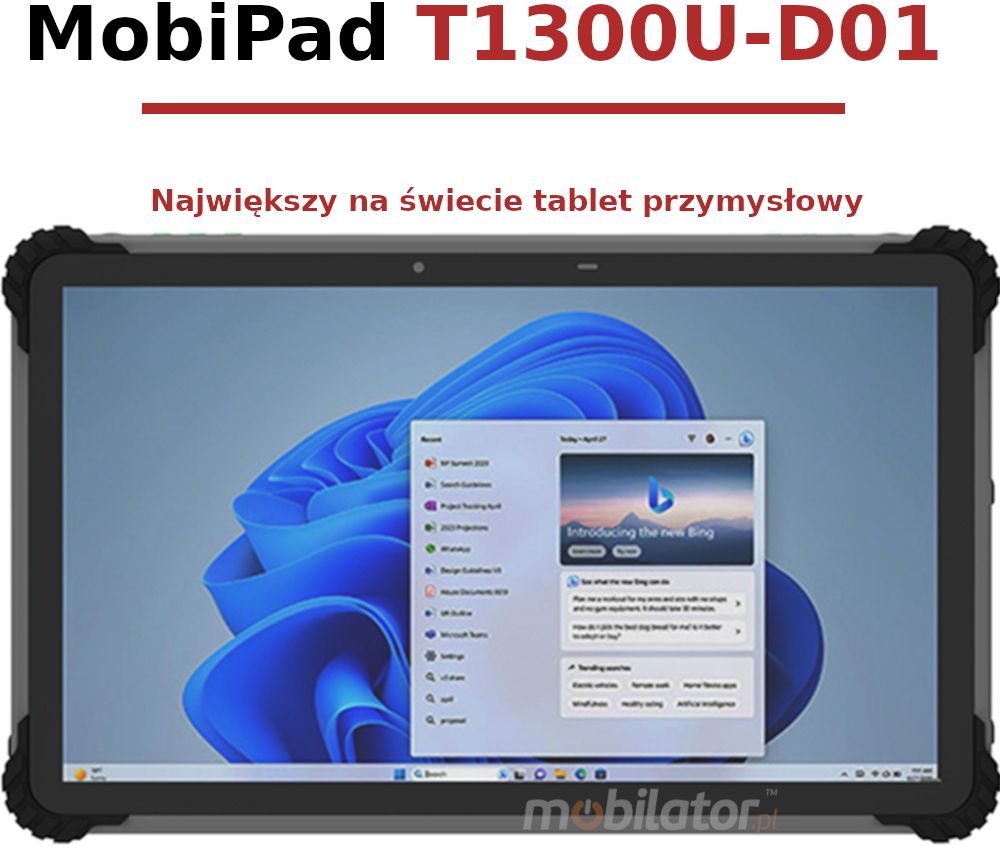 Duży wyświetlacz tabletu T1300U-D01 13.3 cala z pamięcią 4GB