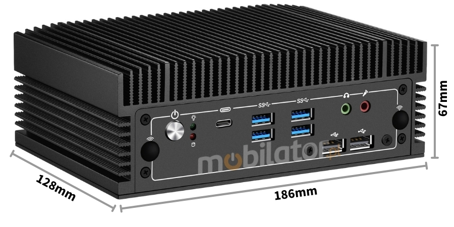 MobiPAD nBOX MK12F-V2 wymiary kompaktowego mini komputera