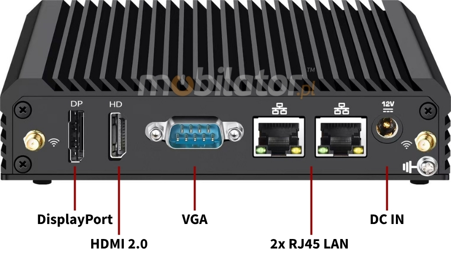 Mobi PAD nBOX MV3-2LAN-N100 back of a powerful mini PC