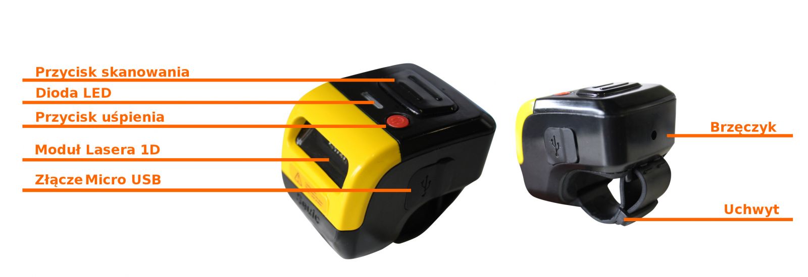 Pierścionkowy Bluetooth Mini Skaner 1D Motorola SE955