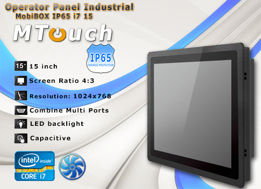 MTouch Operatorski Panel Przemyslowy MobiBOX IP65 i7 15 Komputer panelowy Panel PC  Przemysłowy komputer panelowy Ekran rezystancyjny 5 wire resistive wyświetlacz 15 cali mobilator.pl New Portable Devices Windows RS-232 COM VGA HDMI Intel i7-3517U
