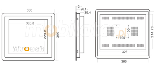 MTouch Operatorski Panel Przemyslowy MobiBOX IP65 i7 15 Komputer panelowy Panel PC  Przemysłowy komputer panelowy Ekran rezystancyjny 5 wire resistive wyświetlacz 15 cali mobilator.pl New Portable Devices Windows RS-232 COM VGA HDMI Intel i7-3517U