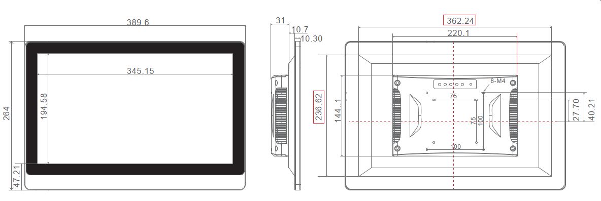 przemysłowy panel operatorski panel PC komputer przemysłowy odporny wodoodporny pyłoodporny wstrząsoodporny wzmocniony IP65 wifi