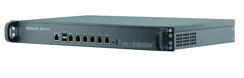 MiniPC yBOX 1U - Komputer przemysłowy fanless 6x LAN do szafy rakowej pasywny vga intel mobilator wzmocniony szybki 6 lan rj45