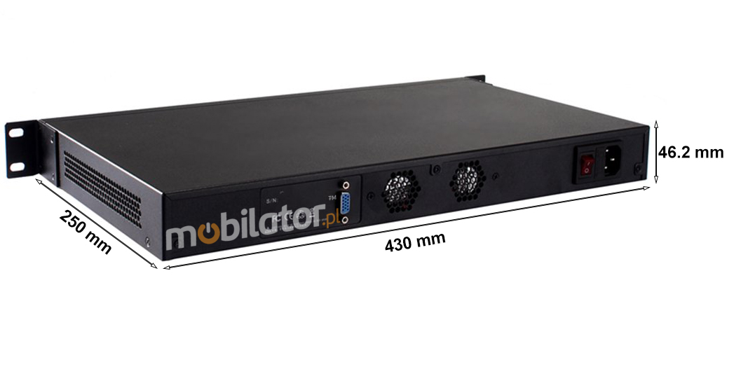 Computer Industry Fanless MiniPC MiniPC yBOX - 1U rack new design look mobilator fast lan 4x rj45
