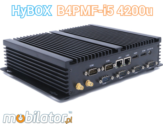 Przemysłowy Industrial Komputer Fanless MiniPC intel core ddr3 RS232 USB 3.0 COM LAN RJ-45 HDMI Mini Computer
