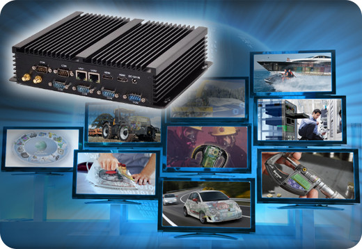 Przemysłowy Industrial Komputer Fanless MiniPC intel core ddr3 RS232 USB 3.0 COM LAN RJ-45 HDMI Mini Computer