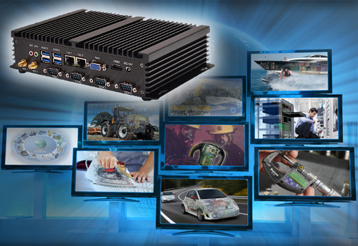 Przemysłowy Komputer Fanless MiniPC RS232 USB 3.0 COM LAN RJ-45 HDMI VGA Mini Komputer