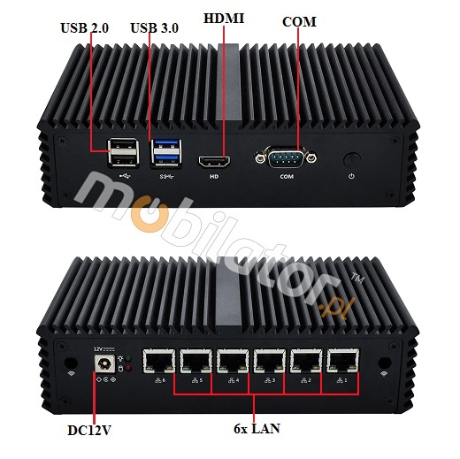 Bezwentylatorowy Komputer Przemysłowy MiniPC mBOX Q5-510-10G6