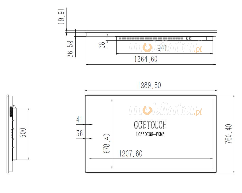 big Mobilator computer Flat Design PCAP Fanless Touch PC, LED panel, 10 points touch screen, built-in WIFI, 12V DC input mobilator polska new ccetouch