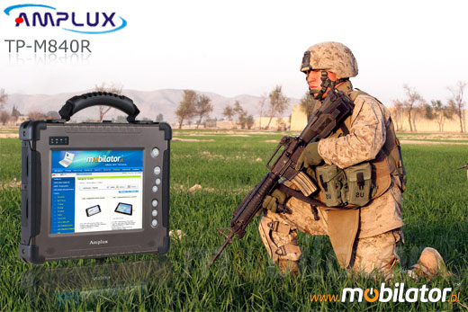 Amplux tp-m840r mil-810f mil-std 461e rugged wojskowy przemysłowy industrial army militar pc full ruggadized mobilator.pl