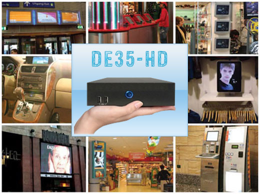 MiniPC Przemysłowy AOpen DE35-HD AMD Dual Core T56N 2x1.6GHz 8GB DDR3 128GB SSD SATA 3 mSATA