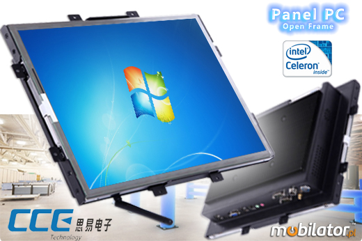 Komputer panelowy (Open Frame) CCETouch CT19-OPC SAW Komputer panelowy Panel PC Open Frame Przemysłowy komputer panelowy Ekran rezystancyjny SAW wyświetlacz 19 cali mobilator.pl New Portable Devices Windows Intel Celeron Open Frame Touch Screen PC CCETouch CT19-OPC-SAW do zabudowy kiosk internetowy bankomat