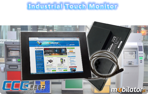 Industial Touch Monitor CCETM10-IP65 Przemysłowy Monitor Panelowy  Norma odporności IP65 Monitor dotykowy Ekran rezystancyjny 5 wire resistive wyświetlacz 10 cali LED mobilator.pl New Portable Devices VGA USB