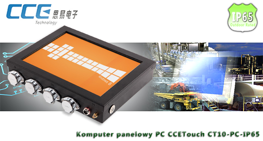 Industial Touch PC CCETouch CT10-PC Komputer panelowy Panel PC Norma odporności IP65 Przemysłowy komputer panelowy Ekran rezystancyjny 5 wire resistive wyświetlacz 10 cali mobilator.pl New Portable Devices Windows
