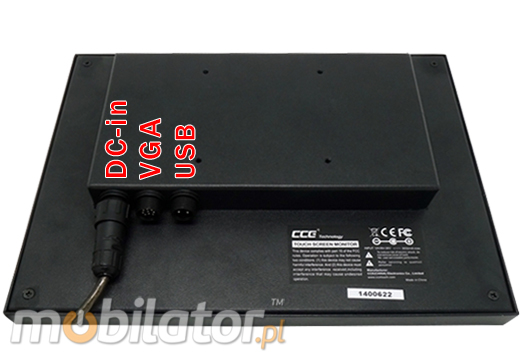 Industial Touch Monitor CCETM10-IP65 Przemysłowy Monitor Panelowy  Norma odporności IP65 Monitor dotykowy Ekran rezystancyjny 5 wire resistive wyświetlacz 10 cali LED mobilator.pl New Portable Devices VGA USB