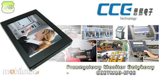 Industial Touch Monitor CCETM10-IP65 Przemysłowy Monitor Panelowy  Norma odporności IP65 Monitor dotykowy Ekran rezystancyjny 5 wire resistive wyświetlacz 10 cali LED mobilator.pl New Portable Devices VGA USB