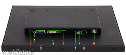 CCETouch Industial Touch Monitor CCETM15-5WR Przemysłowy Monitor Panelowy  Norma odporności IP54 Monitor dotykowy Ekran rezystancyjny 5 wire resistive wyświetlacz 15 cali LED mobilator.pl New Portable Devices VGA DVI HDMI