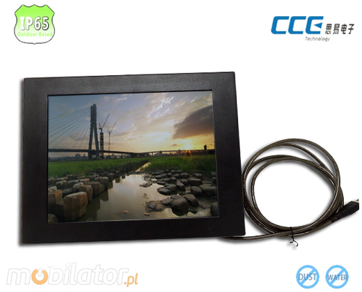 Industial Touch Monitor CCETM10-IP65 Przemysłowy Monitor Panelowy  Norma odporności IP65 Monitor dotykowy Ekran rezystancyjny 5 wire resistive wyświetlacz 10 cali LED mobilator.pl New Portable Devices VGA USB