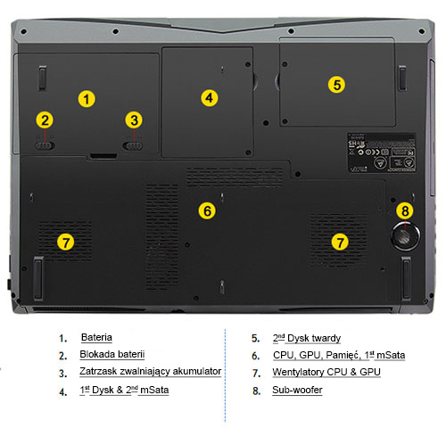clevo p177sm bateria sub-woofer