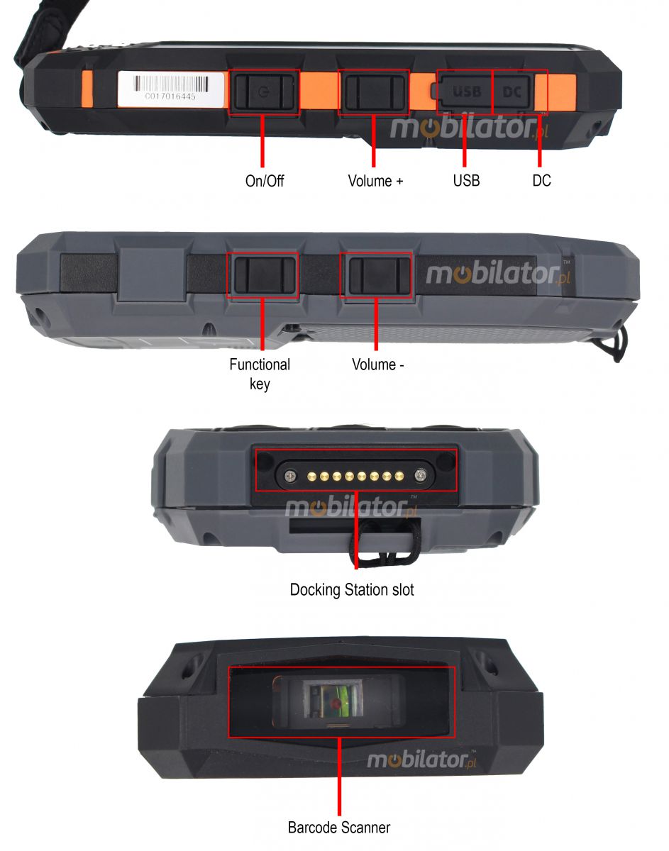 android interfaces usb scanners readers dc functional keys rugget data collector