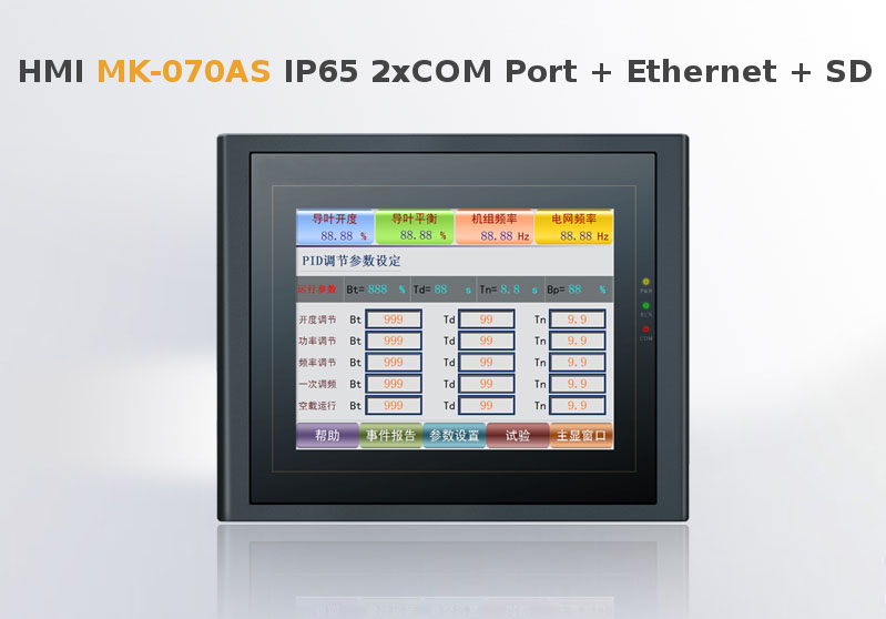 Panel sterowniczy HMI Panel operatorski Linux Modbus COM RS232 RS422 RS485