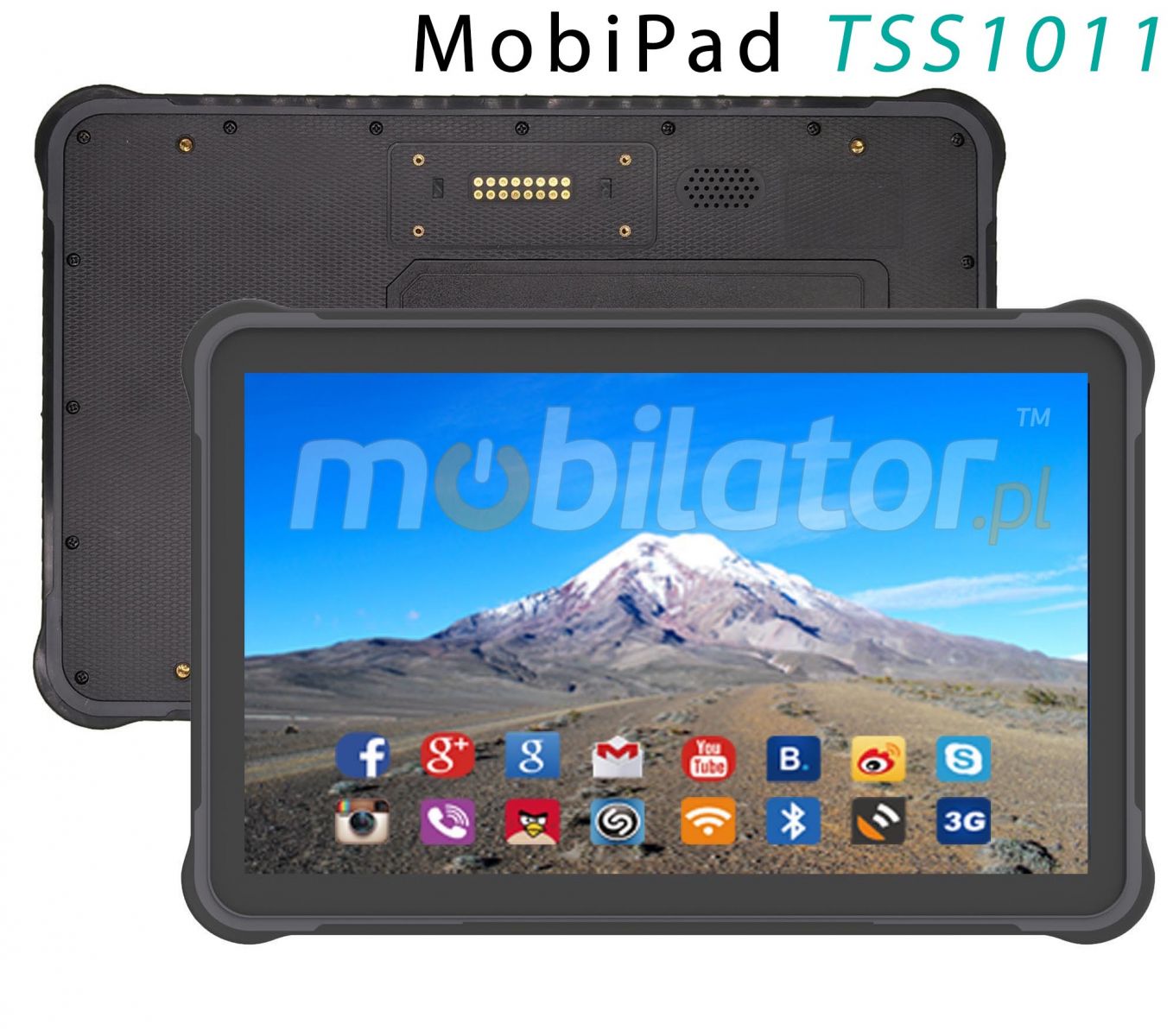 Odporny rugged tablet przemysłowy Android 7.0 MobiPad TSS1011 NFC 4G IP68 intel atom mobilator umpc