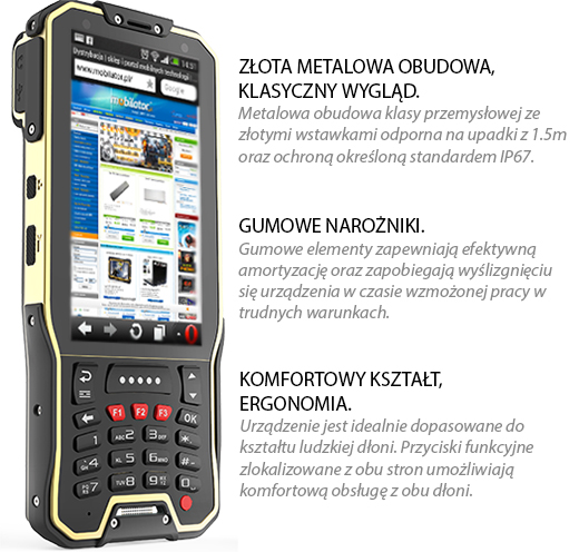 przemysłowy kolektor danych z androidem