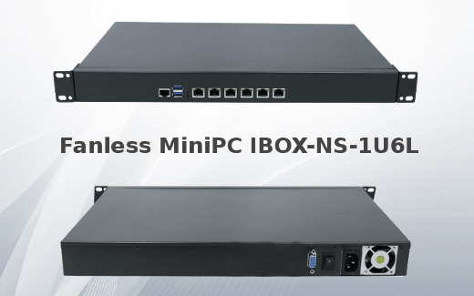 Przemysłowy Komputer Fanless MiniPC IBOX-NS-1U6L