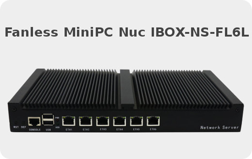 Industrial Computer Fanless MiniPC IBOX-NS-FL6L