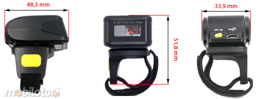 MobiScan FingerRing FS1D-Alar - mini skaner kodów kreskowych 1D Laser- Pierścionkowy - Bluetooth Skaner 1D Bezprzewodowy Bluetooth 3.0 Poręczny pieścień MobiSCAN  Kompatybilny Windows Android IOS mobilator.pl New Portable Devices Mobilne Skanery kodów kreskowych MINI