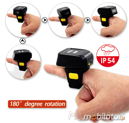 MobiScan FingerRing FS1D-Alar - mini skaner kodów kreskowych 1D Laser- Pierścionkowy - Bluetooth Skaner 1D Bezprzewodowy Bluetooth 3.0 Poręczny pieścień MobiSCAN  Kompatybilny Windows Android IOS mobilator.pl New Portable Devices Mobilne Skanery kodów kreskowych MINI