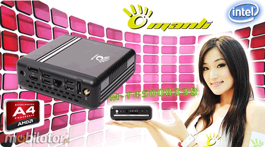 MiniPC Nettop Mini-PC Mały komputer Manli T4  M-T4500833B