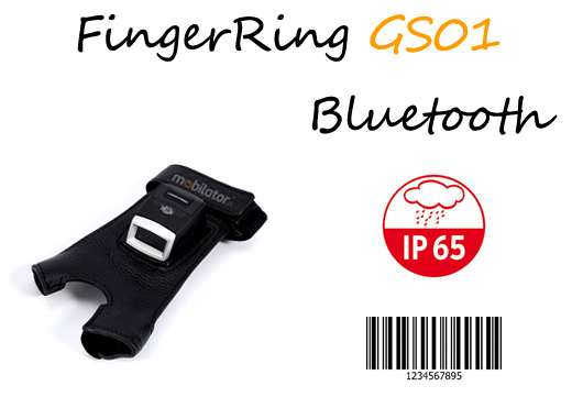 MobiScan FingerRing GS01 - mini skaner kodów kreskowych 2D CMOS- Pierścionkowy - Bluetooth Skaner 2D Bezprzewodowy Bluetooth 3.0 Poręczny pieścień MobiSCAN  Kompatybilny Windows Android IOS mobilator.pl New Portable Devices Mobilne Skanery kodów kreskowych MINI