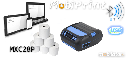 MobiPrint CMX P28 mechanizm Interfejs USB Bluetooth  Drukarka termiczna mini drukarka logo  Mobilna Drukarka mobilator.pl windows android  New Portable Devices