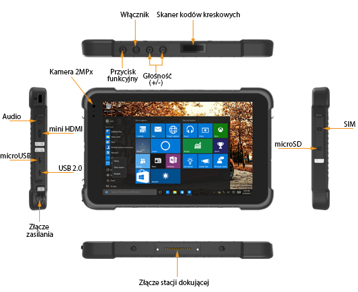 Dust-proof industrial tablet Emdoor I86H Standard