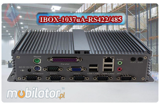 Przemysłowy Fanless MiniPC IBOX-1037uA-RS422/485