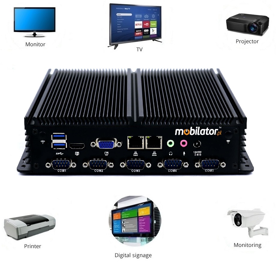 IBOX-205 Komputer przemysłowy dla zastosowań magazynowych z modułem WiFi 3G 4G 6x COM