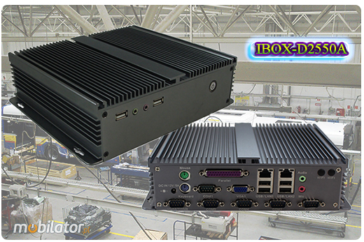 Przemysłowy Fanless MiniPC IBOX-D2550A