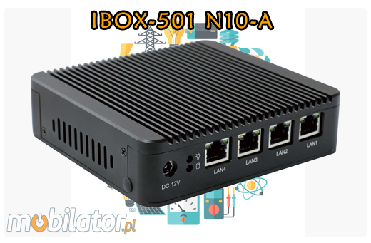Przemysłowy Komuter Fanless MiniPC Nuc IBOX-501 N10-A