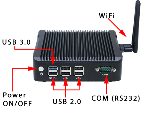 Przemysłowy Komuter Fanless MiniPC Nuc IBOX-501 N3