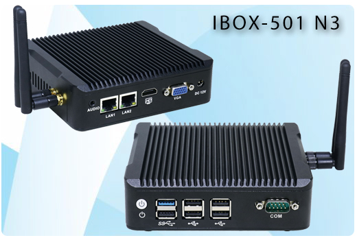 Przemysłowy Komuter Fanless MiniPC Nuc IBOX-501 N3