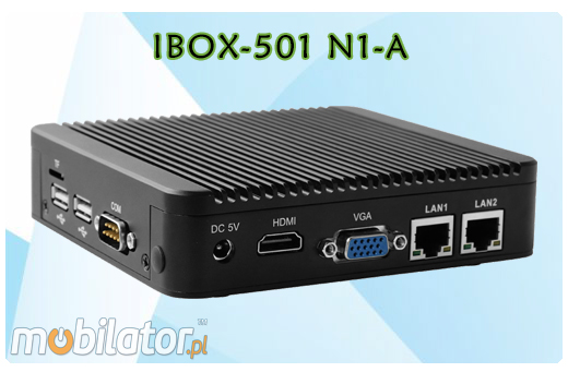 Przemysłowy Komuter Fanless MiniPC Nuc IBOX-501 N1-A