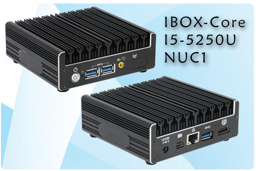 Przemysłowy Komuter Fanless MiniPC IBOX-Core I5-5250U-NUC1