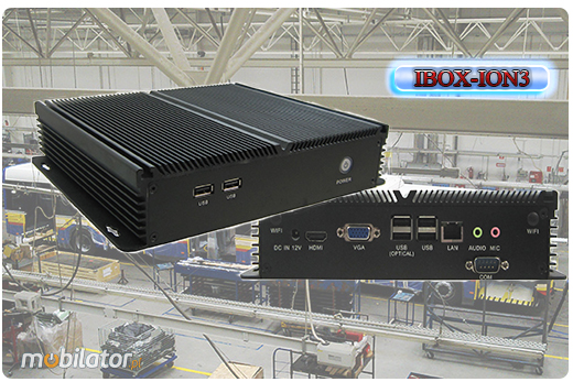 Przemysłowy Fanless MiniPC IBOX-ION3
