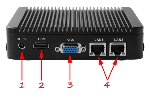 Komputer Przemysłowy Fanless MiniPC IBOX-Nano-J1900 N1a